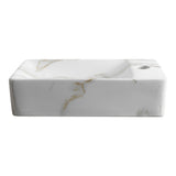 Aurora 15 in. W x 8 in. D Modern Wall Mounted Rectangular Ceramic Mini Sink