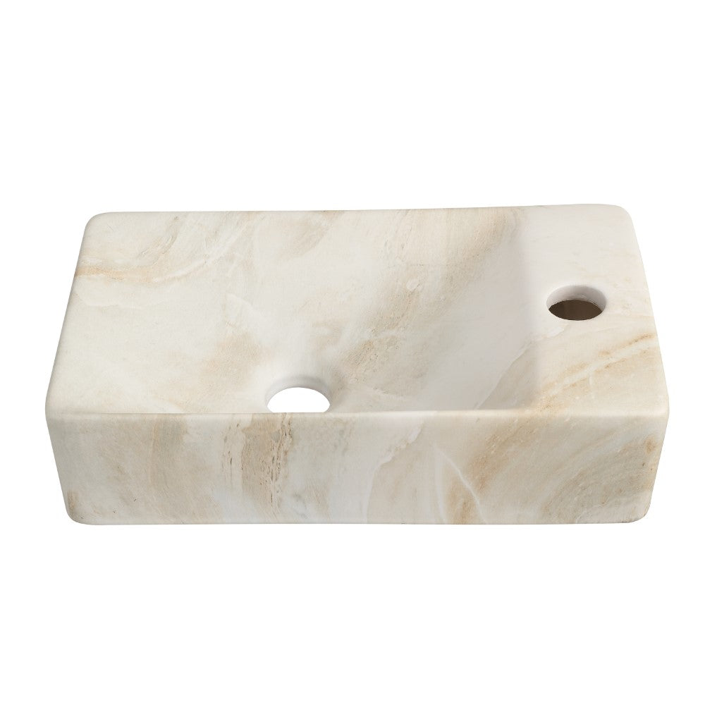 Aurora 15 in. W x 8 in. D Modern Wall Mounted Rectangular Ceramic Mini Sink