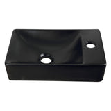 Aurora 15 in. W x 8 in. D Modern Wall Mounted Rectangular Ceramic Mini Sink