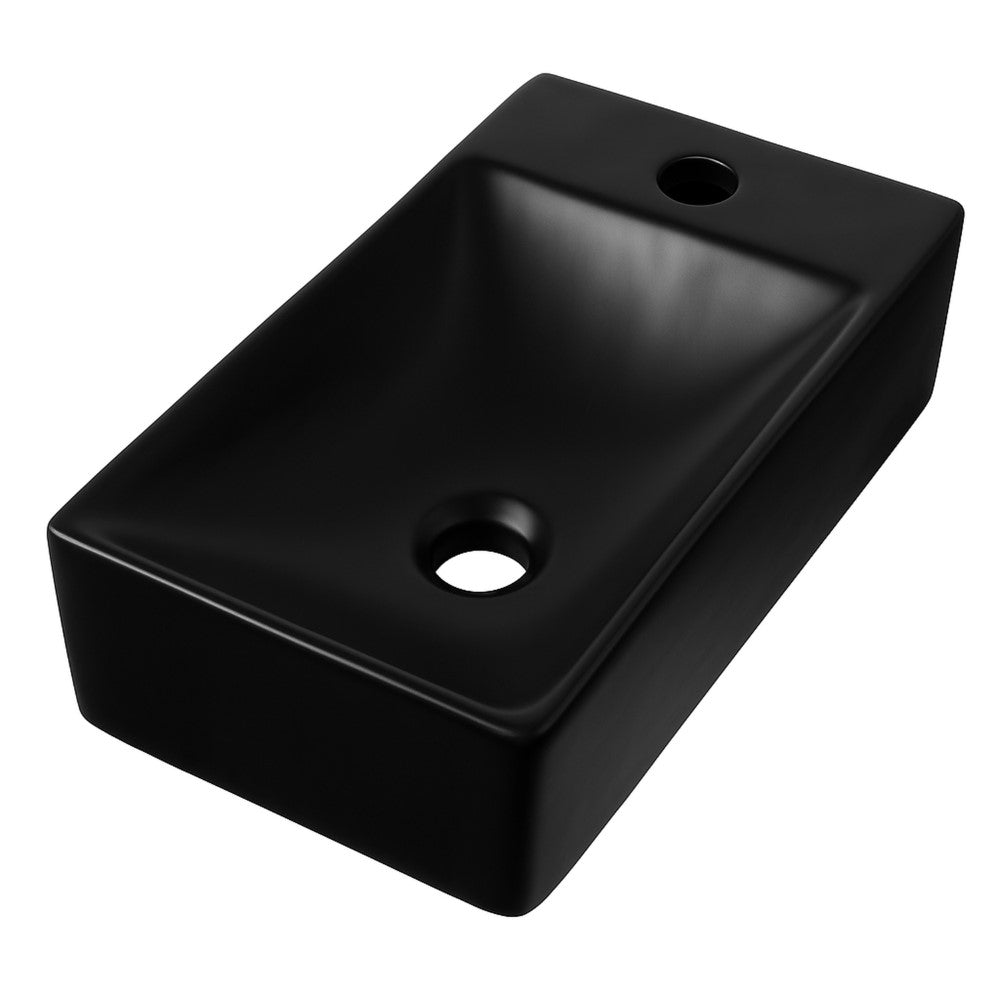 Aurora 15 in. W x 8 in. D Modern Wall Mounted Rectangular Ceramic Mini Sink