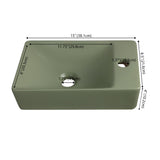 Aurora 15 in. W x 8 in. D Modern Wall Mounted Rectangular Ceramic Mini Sink