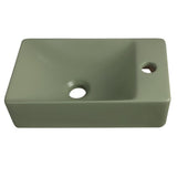Aurora 15 in. W x 8 in. D Modern Wall Mounted Rectangular Ceramic Mini Sink