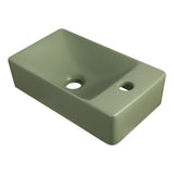 Aurora 15 in. W x 8 in. D Modern Wall Mounted Rectangular Ceramic Mini Sink