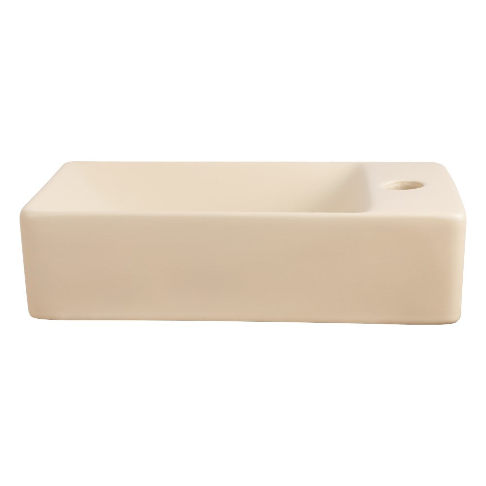Aurora 15 in. W x 8 in. D Modern Wall Mounted Rectangular Ceramic Mini Sink