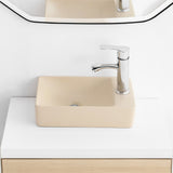 Aurora 15 in. W x 8 in. D Modern Wall Mounted Rectangular Ceramic Mini Sink