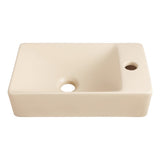 Aurora 15 in. W x 8 in. D Modern Wall Mounted Rectangular Ceramic Mini Sink