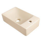 Aurora 15 in. W x 8 in. D Modern Wall Mounted Rectangular Ceramic Mini Sink