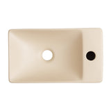 Aurora 15 in. W x 8 in. D Modern Wall Mounted Rectangular Ceramic Mini Sink