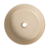 Savo 14.75 in. W x 14.75 in. D Modern Designer Round Fluted Ceramic Bathroom Vessel Sink
