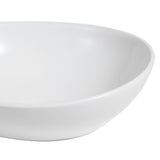 Zenu 16 in. W x 13.5 in. D Modern Minimalist Oval Ceramic Bathroom Vessel Sink