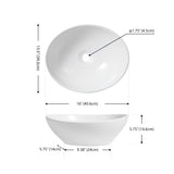 Zenu 16 in. W x 13.5 in. D Modern Minimalist Oval Ceramic Bathroom Vessel Sink