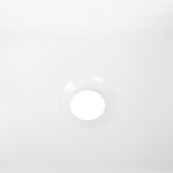 Settee 16 in. W x 12 in. D Modern Rectangular High-Gloss Ceramic Above Counter Vessel Bathroom Vanity Sink Basin