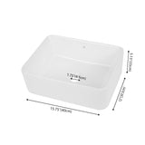 Settee 16 in. W x 12 in. D Modern Rectangular High-Gloss Ceramic Above Counter Vessel Bathroom Vanity Sink Basin