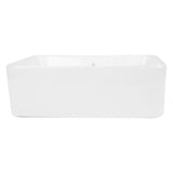Settee 16 in. W x 12 in. D Modern Rectangular High-Gloss Ceramic Above Counter Vessel Bathroom Vanity Sink Basin