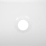 Settee 16 in. W x 12 in. D Modern Rectangular High-Gloss Ceramic Above Counter Vessel Bathroom Vanity Sink Basin