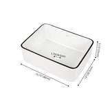 Settee 16 in. W x 12 in. D Modern Rectangular High-Gloss Ceramic Above Counter Vessel Bathroom Vanity Sink Basin