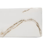 Settee 16 in. W x 12 in. D Modern Rectangular High-Gloss Ceramic Above Counter Vessel Bathroom Vanity Sink Basin