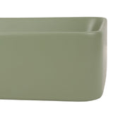 Settee 16 in. W x 12 in. D Modern Rectangular High-Gloss Ceramic Above Counter Vessel Bathroom Vanity Sink Basin