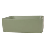 Settee 16 in. W x 12 in. D Modern Rectangular High-Gloss Ceramic Above Counter Vessel Bathroom Vanity Sink Basin