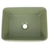 Settee 16 in. W x 12 in. D Modern Rectangular High-Gloss Ceramic Above Counter Vessel Bathroom Vanity Sink Basin