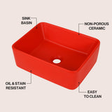 Settee 16 in. W x 12 in. D Modern Rectangular High-Gloss Ceramic Above Counter Vessel Bathroom Vanity Sink Basin