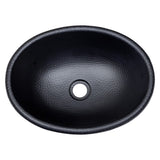 Loveseat 17 in. Oval Bowl Rustic Pure Copper Hand-Hammered Drop-In/Above Counter Bathroom Vanity Sink
