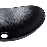 Aspen 19 in. Boat-Shaped Rustic Pure Copper Hand-Hammered Above Counter Vessel Bathroom Vanity Sink