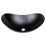 Aspen 19 in. Boat-Shaped Rustic Pure Copper Hand-Hammered Above Counter Vessel Bathroom Vanity Sink