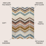 Rafter Chevron High-low Area Rug