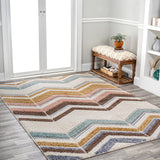 Rafter Chevron High-low Area Rug