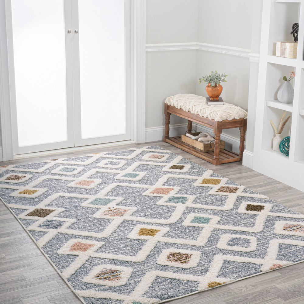 Shalon Trellis High-low Area Rug