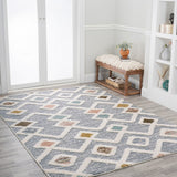 Shalon Trellis High-low Area Rug
