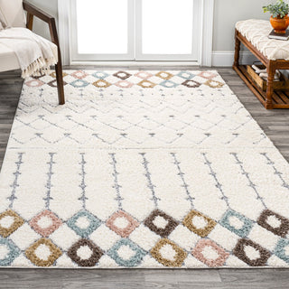 Zizi Moroccan Trellis Plush Carved Area Rug