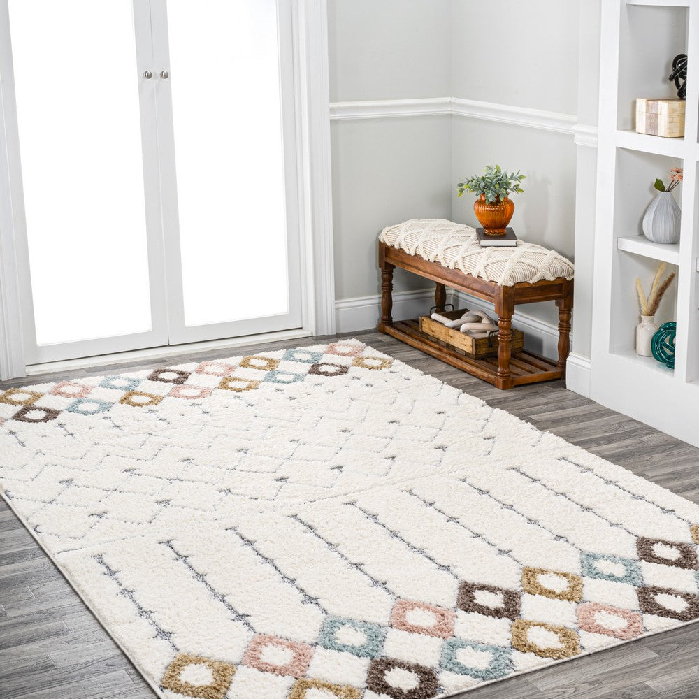 Zizi Moroccan Trellis Plush Carved Area Rug