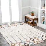 Zizi Moroccan Trellis Plush Carved Area Rug