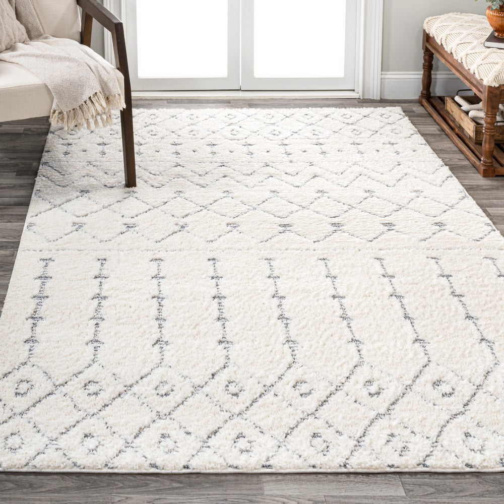Zizi Moroccan Trellis Plush Carved Area Rug