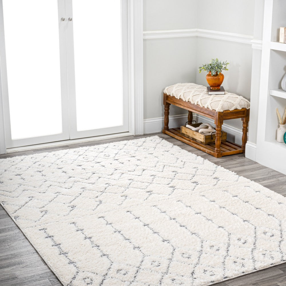Zizi Moroccan Trellis Plush Carved Area Rug