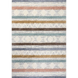 Shariva Moroccan Striped Geometric High-low Area Rug