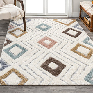 Maira Diamond Tribal High-low Area Rug