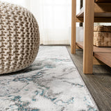 Batura Swirl Marbled Abstract Area Rug