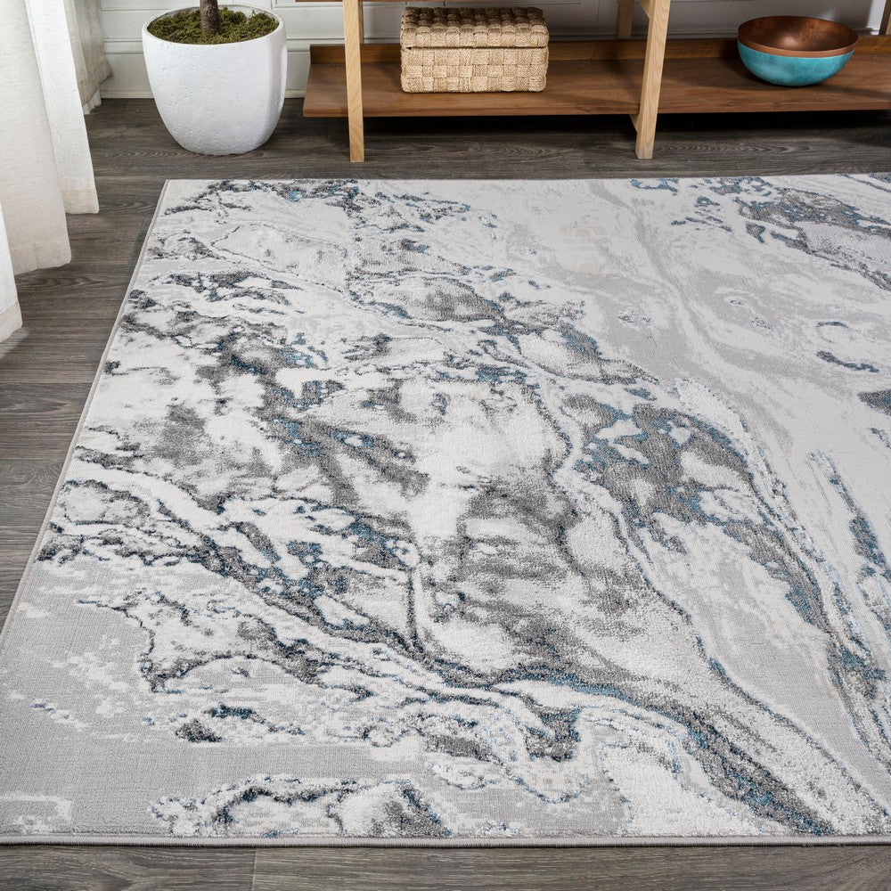 Batura Swirl Marbled Abstract Area Rug