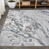 Batura Swirl Marbled Abstract Area Rug