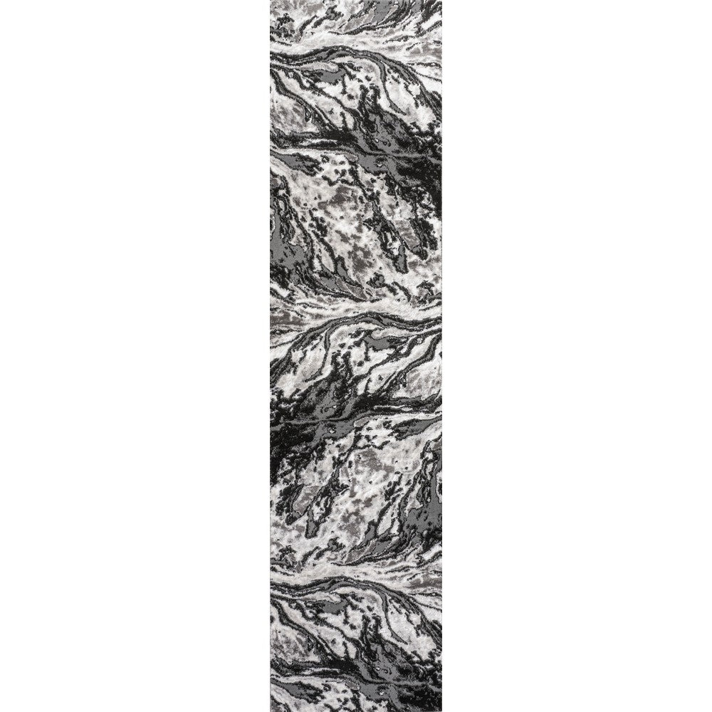 Batura Swirl Marbled Abstract Area Rug