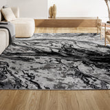 Batura Swirl Marbled Abstract Area Rug