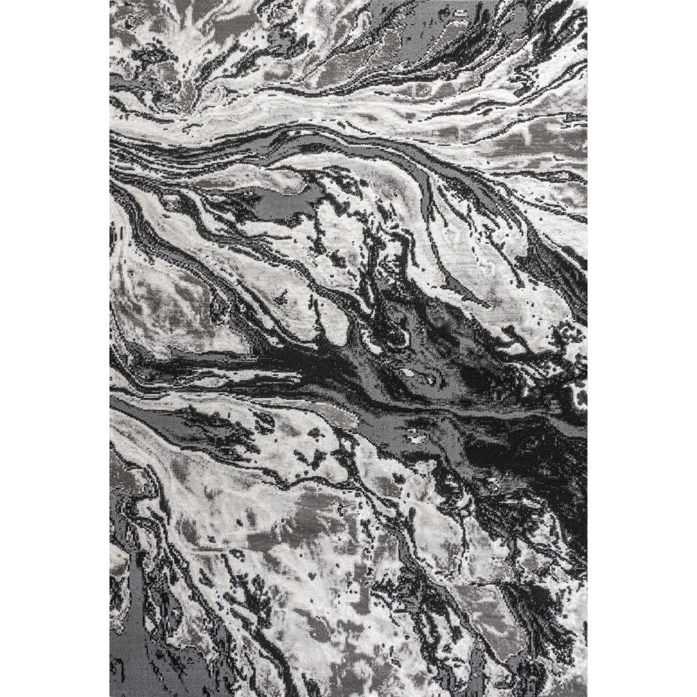 Batura Swirl Marbled Abstract Area Rug