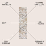 Batura Swirl Marbled Abstract Area Rug