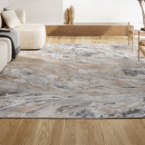Batura Swirl Marbled Abstract Area Rug