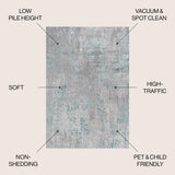 Kongur Timeworn Modern Abstract Area Rug