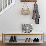 Ashoka Industrial Compact 10.75" 6-Pair 2-Tier Iron Shoe Rack