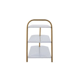 Unity Modern 24" 9-Pair 3-Tier Iron Curved Decker Shoe Rack